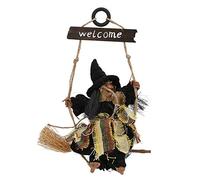 Kuuleyn Halloween décoration Suspendue Maison hantée Accessoire rétro sorcière Pendentif (Black Hat Witch)