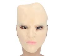 Kuuleyn Halloween Movie et série télévisée Escape Room Cosplay Costume Costume Masque Beauty, Latex Half Face Cover Women Realist Blue Eyeshadow Cover Latex (Blue Eyeshadow Half