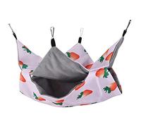 Kuuleyn Hamac Suspendu pour Cage pour Animaux de Compagnie, lit superposé pour Petits Animaux, lit balançoire Suspendu, hamac Suspendu pour Hamster, hamac d'été Double Face adapté (L DIY Arrangement)