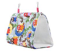 Kuuleyn Hamac Suspendu pour Oiseaux, nid de canapé pour Animaux de Compagnie, lit Chaud d'hiver pour Petits Animaux, Maison Lavable, nid pour Animaux de Compagnie, canapé, lit (Owl Moon)