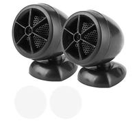 Kuuleyn Haut-Parleur Audio, ABS + Aimant 1200W 12V Tweeter Mini Cornet Musique dôme Haut-Parleur pour système Audio de Voiture, Porte de Voiture, Panneau de boîte à Gants(Le Noir)