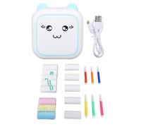 Kuuleyn Imprimante Thermique Bluetooth Portable Mini imprimante de Poche Bluetooth Imprimante Thermique Portable avec Papier d'impression pour Notes Journal mémo étude Photo (Bleu)