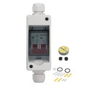 Kuuleyn Interrupteur d'isolement DC photovoltaïque PV Solar Discory Interrupteur Circuit photovoltaïque Isolateur Miniature Box disjoncteur DC500V IP65 (63A)