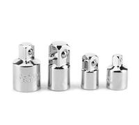 Kuuleyn Jeu d'adaptateurs de douille à choc, 4 pièces 1/4 po 3/8 po 1/2 po clé électrique manchon adaptateur convertisseur en acier au chrome vanadium joint de douille (Galvanoplastie)