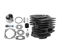 Kuuleyn Kit de Cylindre de tronçonneuse, Jeu de Joints 50 51 55, Accessoire de Bougie d'allumage en Alliage Haute dureté pour réparation d'entretien de tronçonneuse 50 51 55 H55