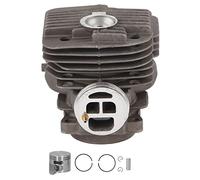 Kuuleyn Kit de Piston Cylindre 46mm pour 555 560 562XP 575, Ensemble de Remplacement en Alliage d'aluminium à Haute teneur en Silicium avec Anneaux Broches 35 58 05 pièces Mobiles