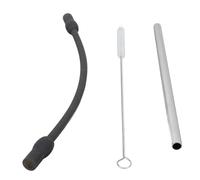 Kuuleyn Kit de remplacement de tube de lait de machine à café, pièces de réparation d'accessoires de mousseur de tuyau en silicone avec brosse de nettoyage de tube en acier inoxyda