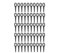 Kuuleyn Lame de Tondeuse à Gazon, 50 pièces de Lames en Plastique pour Tondeuse à Gazon pour Bosch ALM 28/ALM 30/Art 23 Accu/Art 23 U(Noir)