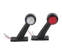 Kuuleyn Lampe marquée côté camion, 12 LED 12V-24V coudé indicateur de marqueur latéral lampe de marque côté lampe pour camion de voiture (lot de 2)(X2)