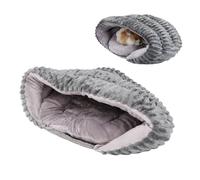 Kuuleyn Lit Grotte pour Chat Semi-fermé Confortable Doux Chaud Amovible Facile à Nettoyer lit pour Chien Grotte pour Animaux de Compagnie