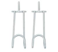 Kuuleyn Lot de 2 Crochets de Seau d'alimentation pour Chevaux, Support d'eau équestre en métal, Support de Licol Robuste pour Cheval, Crochets de Bride sur Rail, décrochage