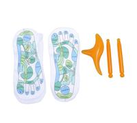 Kuuleyn Lot de 2 paires de chaussettes en coton élastique doux et antidérapant pour point de déclenchement, design unisexe, respirant, confortable, fitness, récupération, massage,