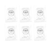 Kuuleyn Lot de 6 comprimés de recharge pour désodorisant parfumé à la pêche, huiles essentielles naturelles, tampons de rechange pour parfum de voiture longue durée pour clip de (Saveur de citron)