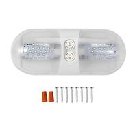 Kuuleyn Lumière de dôme de voiture, plafonnier ovale de lumière de toit de dôme de 12V 800lm LED pour le bateau de campeur de remorque de RV de voiture