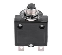 Kuuleyn Manual Reset Thermal Switch,Circuit Breaker,Durable Plastic Over Current Overload Protector Automotive Industrial Marine Use Compact Design Device Circuit (15A)