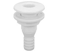 Kuuleyn Marine Thru Hull Fitting, Boat Through Hull Connector 3/4in ABS Plastic Hose Coupling Drain Outlet Accessory (White: SFDS1 0750 01) (Black: SFDS2 0750 01) (White)