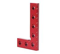 Kuuleyn Mini outil de centrage carré, règle de positionnement en forme de L, jauge de disposition du bois, règle de travail du bois en alliage d'aluminium à 90 degrés, adaptée aux