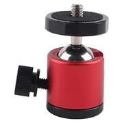 Kuuleyn Mini rotule, rotule pivotante à 360 °, Support à vis 1/4" pour trépied d'appareil Photo Reflex numérique (Red)