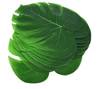 Kuuleyn Monstera Leaf Drapeau De Table, Grandes Feuilles De Palmier Tropical Artificiel, Faux Safari Feuilles Monstera Fausses Feuilles, Jungle Beach Thème Fête Décorations De Table 12Pcs