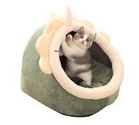Kuuleyn Niches pour Chats d'intérieur, Grotte chauffante, lit Chaud et Confortable pour Animaux de Compagnie, Coussin de Maison inférieur antidérapant, lit nid de Couchage (2)