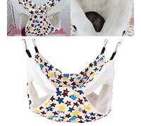 Kuuleyn Nid chaud d'hiver pour petits animaux de compagnie, nid en coton hamac, hamac chaud d'hiver vert pour hamster, maison de lit suspendue pour petits animaux, écureuil, (Small Size cartoon stars)