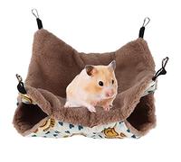 Kuuleyn Nid Chaud d'hiver pour Petits Animaux de Compagnie, nid en Coton hamac, hamac Chaud d'hiver Vert pour Hamster, Maison de lit Suspendue pour Petits Animaux, écureuil,