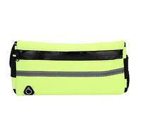 Kuuleyn Outdoor Multi-fonctionnal, Sac de Taille Sportif, Pochette de Stockage de téléphone Mobile en Nylon avec Bracelet réglable à Bande réflexive de randonnée de randonnée (Vert Fluorescent)