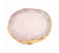 Kuuleyn Palette de Vernis à Ongles, Palette d'art d'ongle en résine, Plat de Couleur de Dessin de Peinture Outil de Bricolage de manucure dorée (Rosâtre)