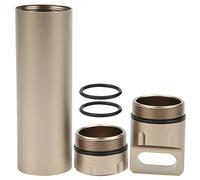 Kuuleyn Petite boîte à pilules de Poche Porte-clés, Mini boîte à pilules Portable, boîte à pilules en Aluminium étanche conteneur de Stockage extérieur Bouteille de médecine sèche (Sable)