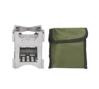 Kuuleyn Poêle à bois de camping, poêle de randonnée portable, mini cuisinière à bois pliable en acier inoxydable pour camping en plein air, voyage, randonnée, pique-nique