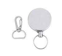 Kuuleyn Porte-clés télescopique en Fil d'acier de 4 cm, Porte-clés télescopique, Clip d'identification de connecteur Multifonctionnel, Boucle de ntivol et Anti-Perte,