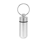 Kuuleyn Proof Proof en aluminium Médicaments Bouteille portable Contacteur extérieur portable pour la randonnée à vélo de pêche et voyage (argent, 2x0,7 pouces) (Argent)
