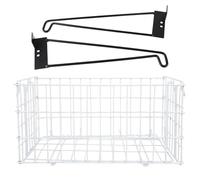Kuuleyn Rear Basket Folding,Metal Anti Wheelchair Accessory, 40x26x20cm Large Capacity Storage Scooter Caddy Universal Fit for Shopping Travel Design with Most Chairs