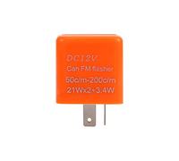 Kuuleyn Relais de Clignotant réglable, indicateur de Clignotant de Moto Universel Relais de Clignotant à LED réglable à 2 Broches 12V(Orange)