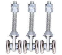 Kuuleyn Roues à Galets De Voie, Galets De Porte Coulissante, Galet De Chariot, Rail à Double Roue en Acier, 3pcs Roue De Suspension De Porte Verre Poulie De Porte Coulissante Accessoire Diamètre 35mm