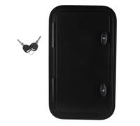 Kuuleyn RV Compartment Door, RV Storage Hatch with Lock and Key Heavy Duty Square Rounded Corner Black Proof Baggage Door for Van