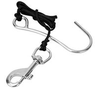 Kuuleyn Scuba Diving Reef Hook Single Reef Drift Hook Scuba Diving Drift Hooks with Line Stainless Steel Clip Single Reef Hook Equipment (Black)