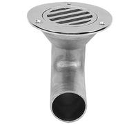 Kuuleyn Siphon de Sol Double Taille à 90 degrés en Acier pour Pont Marin, propriétaire de Bateau, Yacht, Capitaine, Marin, Accessoire de matériel de plomberie (32MM)