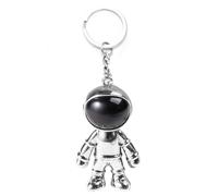 Kuuleyn Spaceman Porte-clés Surface Brillante Tendance Unisexe Spaceman Porte-clés pour Sac à Dos Hangbag (Silver)