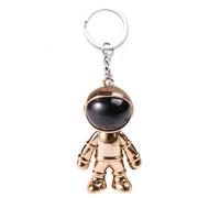Kuuleyn Spaceman Porte-clés Surface Brillante Tendance Unisexe Spaceman Porte-clés pour Sac à Dos Hangbag (Gold)