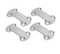 Kuuleyn Stainless Steel Marine Eye Plate, 4Pcs Marine Pad Eye Plate 25mm 304 Stainless Steel Belt Cam Buckle Plate 5.8mm Holes for Sailing