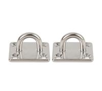Kuuleyn Stainless Steel Square Eye Pad, Stainless Steel Hooks Marine, 2pcs Boat Square Pad Eye Stainless Steel Firm Marine SS Pad Hardware for Yacht (70 * 70mm(2305S0)