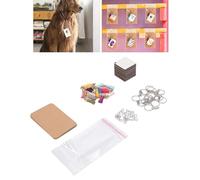 Kuuleyn Sublimation Keychain Blanks Kit MDF Double Sided Heat Transfer Blanks with Jump Rings Tassels Cardboards Packaging Bags for DIY Keychains Crafting (square)