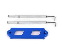 Kuuleyn Support de Batterie de Voiture, Kit d'attache de Batterie Support de Tige de Maintien avec Crochets pour Honda Civic/CRX(Bleu)