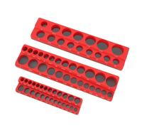 Kuuleyn Support de douille, ensemble d'organisateurs de douilles magnétiques 3 pièces plateau de rangement de lecteur 1/4 pouces 3/8 pouces 1/2 pouces support portable puissant (Britischer Standard)