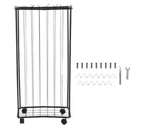 Kuuleyn Support de Stockage de balles de Garage, Panier de Basket-Ball avec Roues, Cerceau de Balle en Acier au Carbone, Chariot de Stockage de balles de Sport à roulettes, adapté