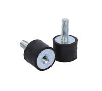 Kuuleyn Supports de vibrations d'amortisseur 4 pièces en caoutchouc, amortisseur anti-vibrations, bobines silencieuses(VD20*15 M6*18)