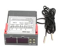 Kuuleyn Thermostat numérique, STC-3008 Double Affichage Double sonde NTC Contrôleur de thermostat numérique pour Ferme, Serre, Aquarium(110-220V)