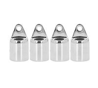 Kuuleyn Top Cap Rapités à extrémité des Yeux Capes en Acier Inoxydable, 4pcs Sunshade Top Eye End Tapal en Acier Inoxydable