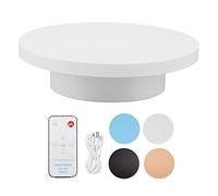 Kuuleyn Tourne-Disque De Photographie, Présentoir Rotatif, Prise Blanche Rotative à 360 Degrés dans la Télécommande Supportant Une Charge De 3 Kg Support Rotatif Automatique pour(20cm)
